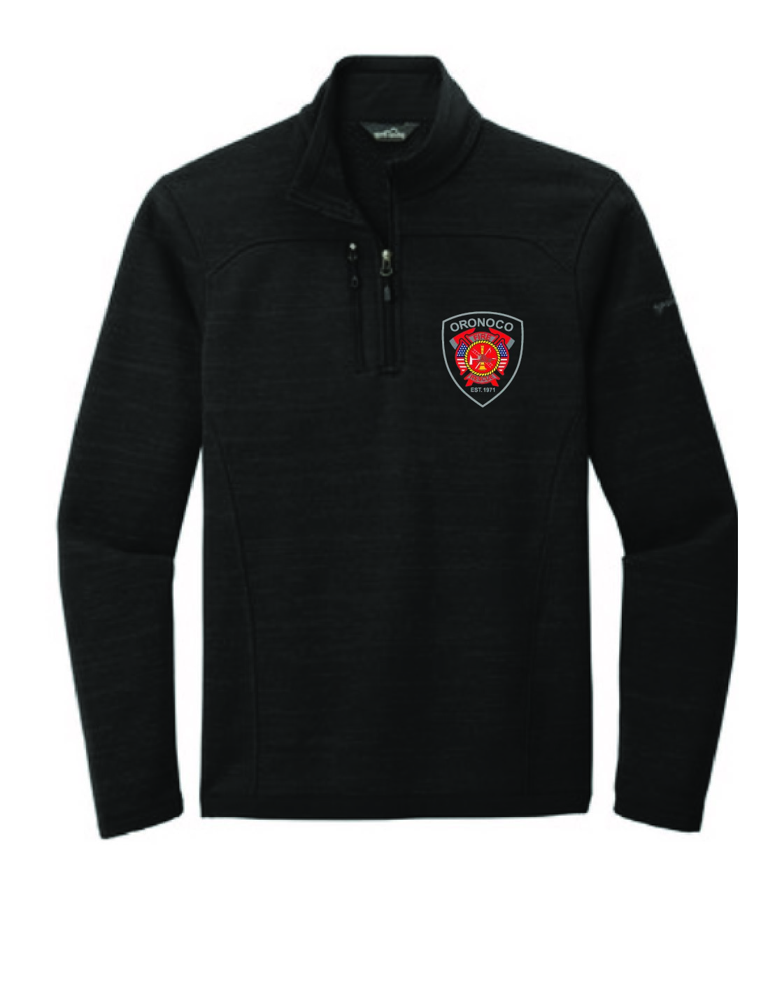 Oronoco Fire Department Eddie Bauer Men s Sweater Fleece 1 4 Zip A 
